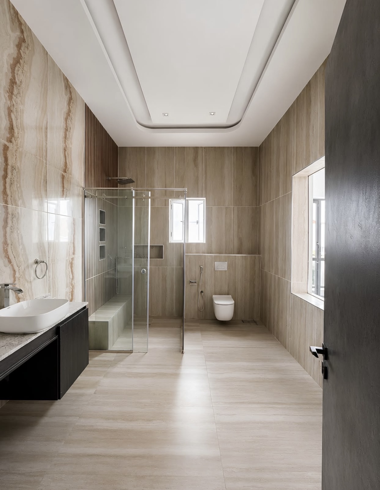 Modern bathroom in a terrace home