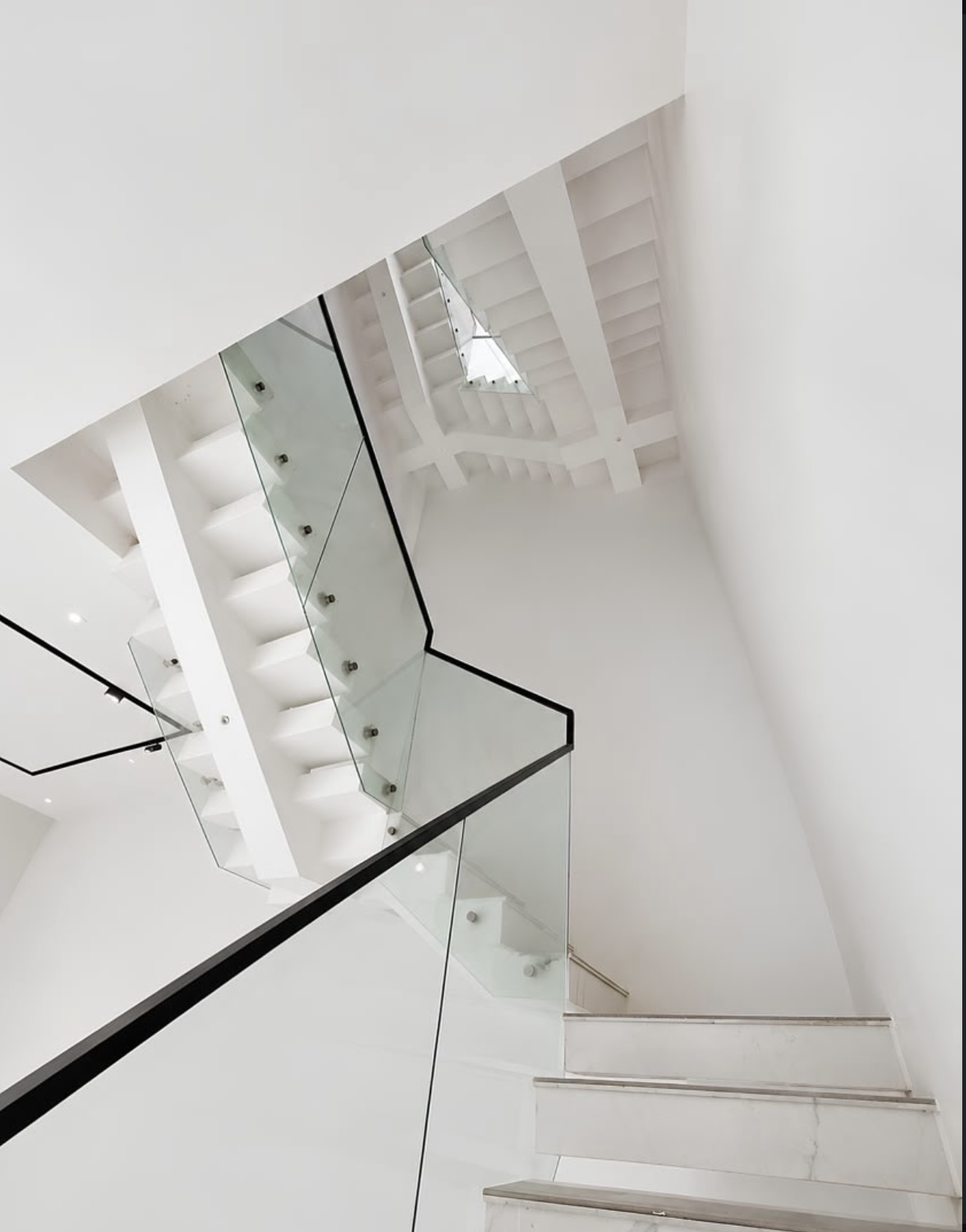 Modern staircase in a terrace home