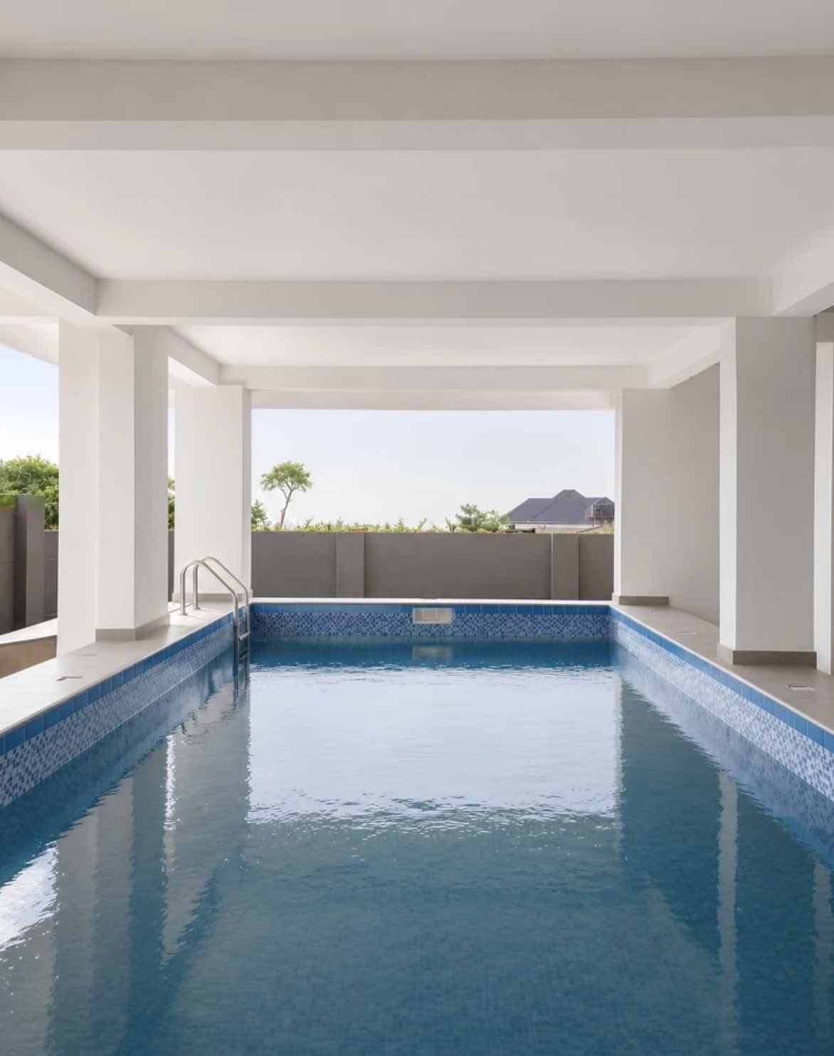 Swimming pool in a modern Abuja residence